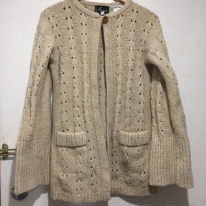 VINTAGE MAGGIE WOOL CARDIGAN SWEATERS SIZE S